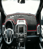 2015-2020 Ford F-150 Dashboard Cover Mat Anti-Glare Sunshade Pad Polyester Silicone Black RHD - Image 4