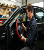 Universal 15-Inch Car Steering Wheel Cover for Ford Models - Image 2