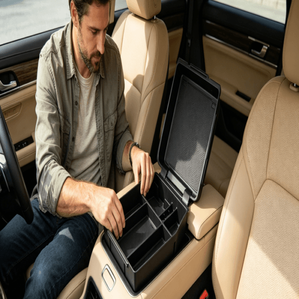2015-2024 Ford F-150 Raptor Center Console Armrest Storage Box Organizer - Image 3